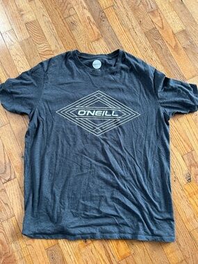 O'Neill Dark Gray Short-Sleeve Tee with Geometric Logo